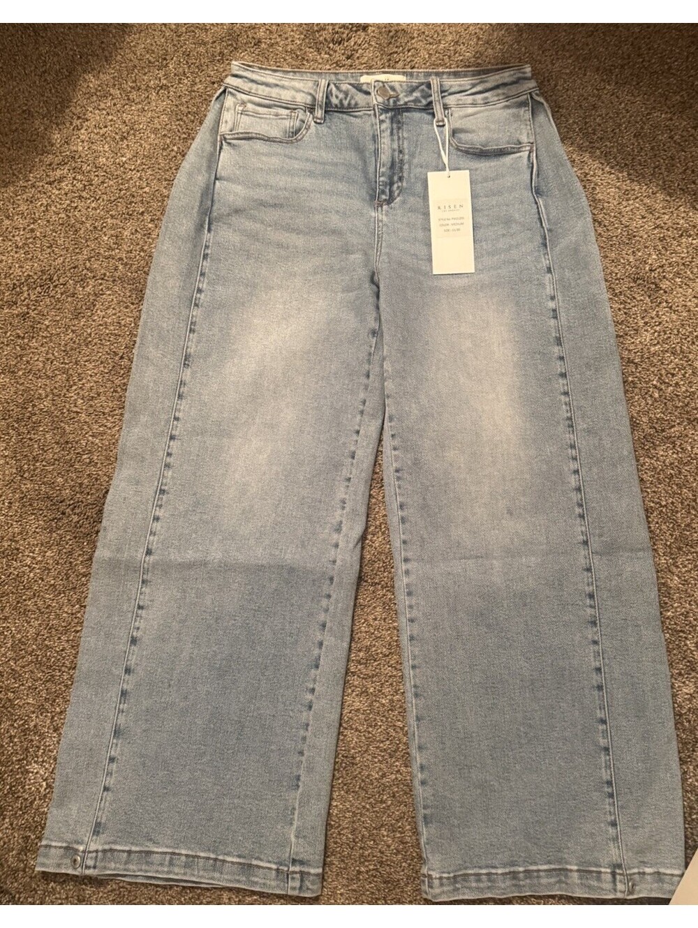 RISEN Jeans Women’s 11/30 NWT Convertible Wide Barrel Leg Snap Hem PW21255
